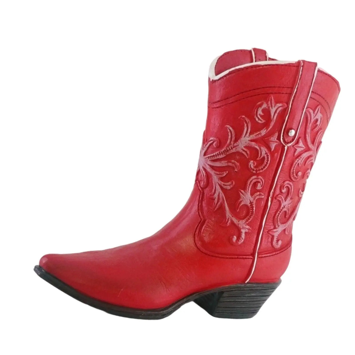 Vintage Resin Vase Boot Planter Cowgirl Modern Creative Art Unique Zpaxo Red