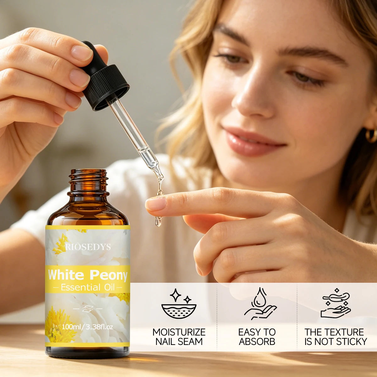 WHITE PEONY ESSENTIAL OIL Suitable Massage Skincare Deeply Nourishes Zpaxo