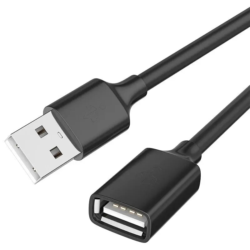 USB Extension Cable 2 0 Male Female Data Suitable TV Mobile Hard Disk Zpaxo Black 2m