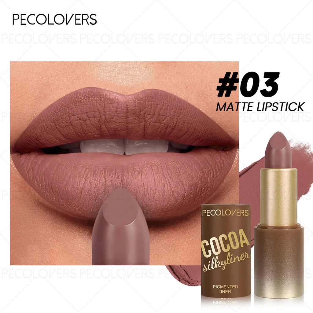 1PC Velvet Matte Irregular Lipstick with High Saturation Color, Rich And Non-Drying, Smooth And Easy to Apply Without Sticking Zpaxo 03