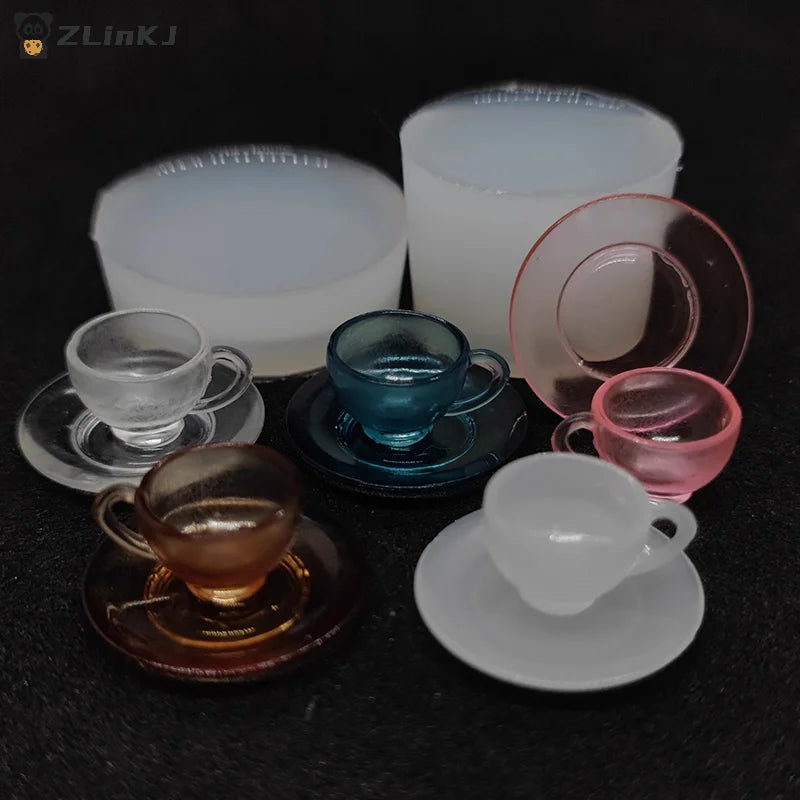 Dollhouse Food Play Miniature Tea Cup Silicone Mold UV Epoxy Turnover Zpaxo