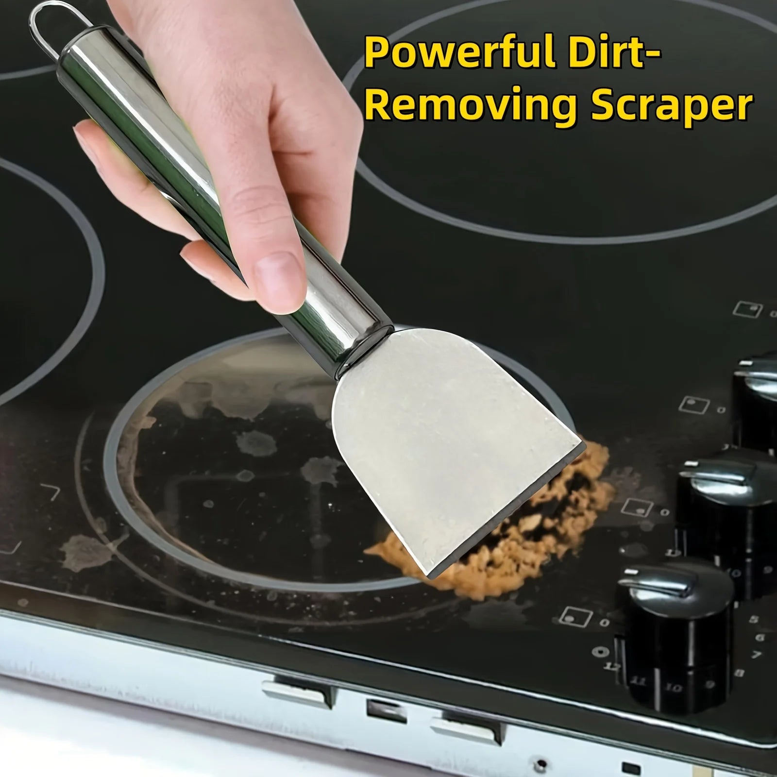 Versatile cleaning scraper Durable metal stainless steel glue remover Snow shovel for kitchen, bathroom and home use Zpaxo Default Title