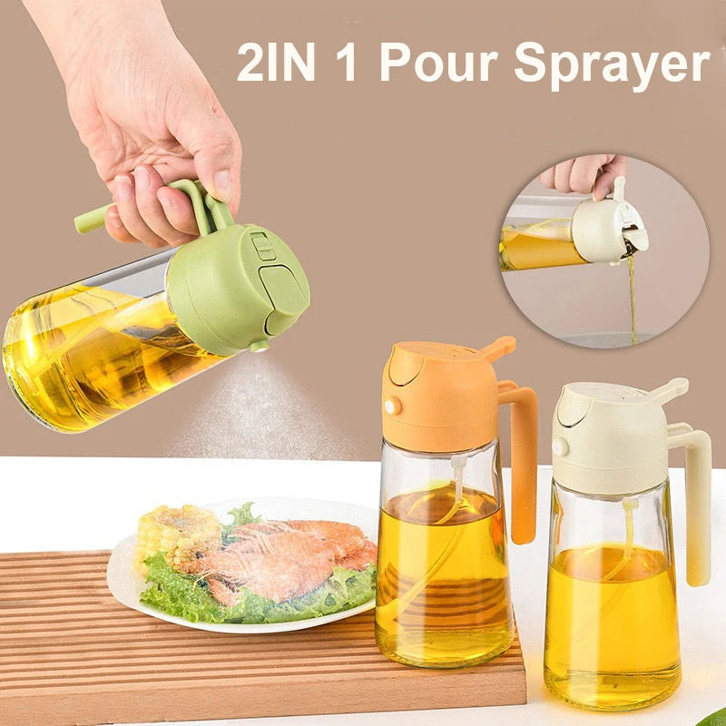 Spray Oil Sprayer Oil Cruet Spray Dual Purpose Kitchen Oils Spray Olive Oil Sprays Bottle Air Fryer Salad BBQ Kitchen Baking Zpaxo