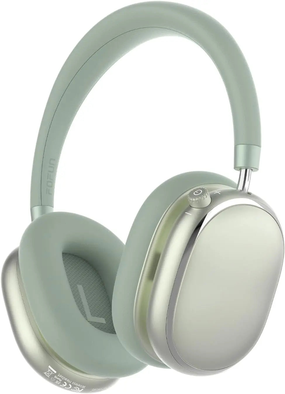 Hybrid Active Noise Cancelling Headphones Knob Control 65H Playtime Zpaxo green