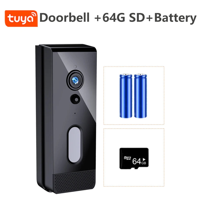 Tuya Smart Home Doorbell Camera Waterproof Wifi Video Intercom Zpaxo Option 7 US Plug