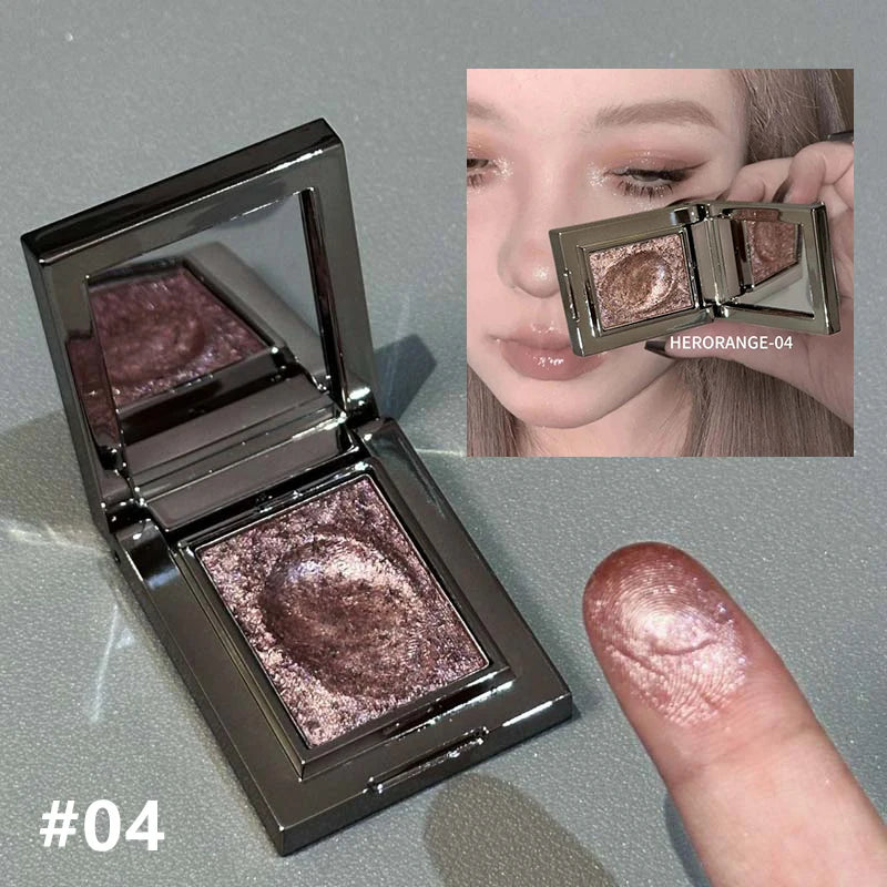 Chameleon Dark Green Eyeshadow Palette Fine Easy-To-Apply Sparkling Pearlescent Mashed Potato Eye Shadow Brightening Makeup Zpaxo 04