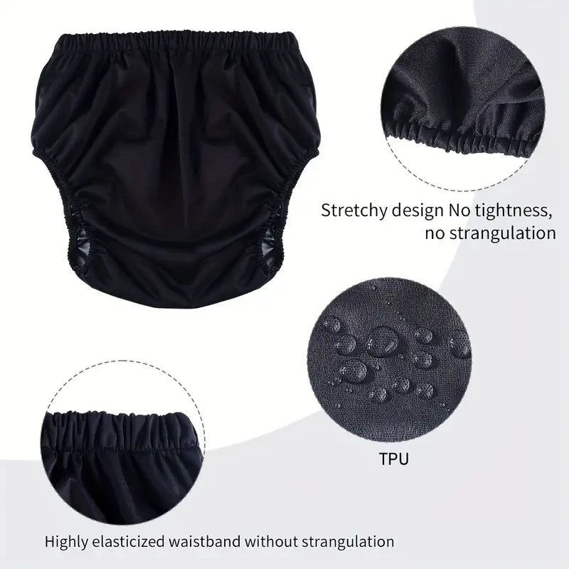 Waterproof Diaper Pants S-XXL Adults Washable Care Leak-proof
