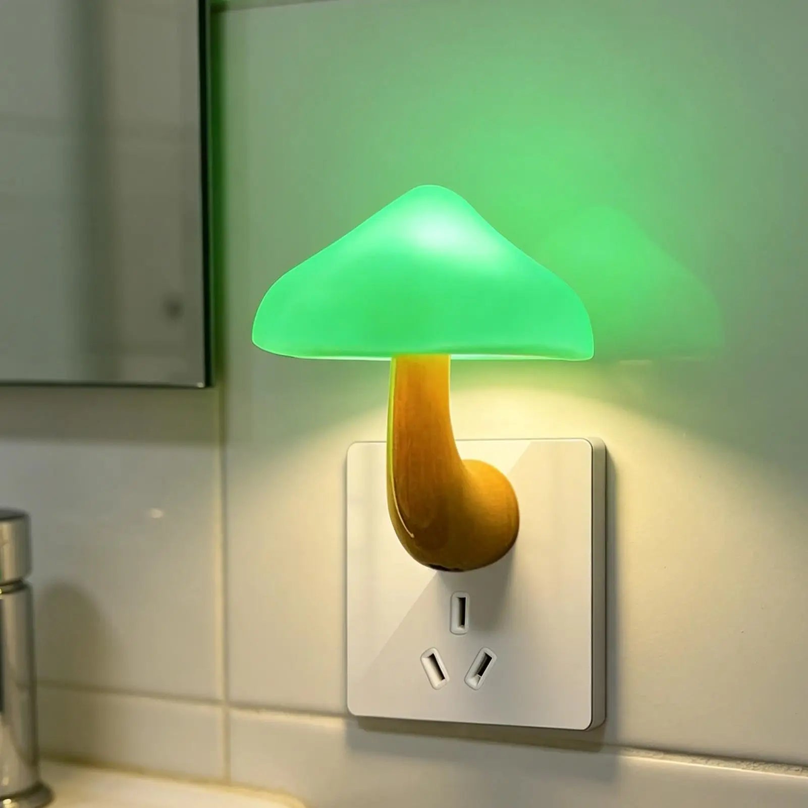 Mushroom LED Night Light – Auto Sensor Plug-In Lamp for Bedroom LED Night Light Zpaxo