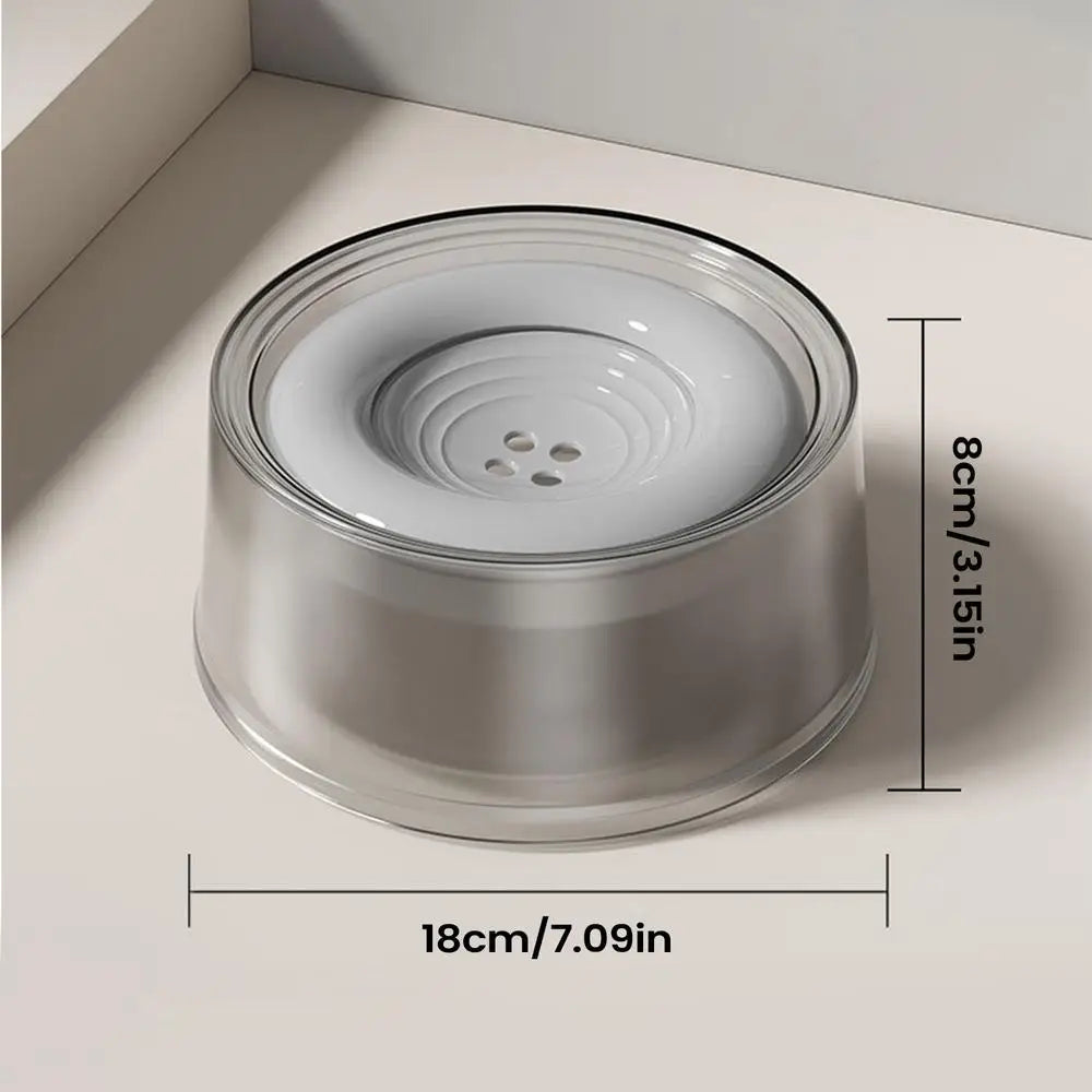 Spill Proof Water Bowl for Dogs Slow Drinking Bowl for Messy Drinkers 1200ml Large Capacity Pet Puppy Kitten Drinking Dispenser Zpaxo Gray
