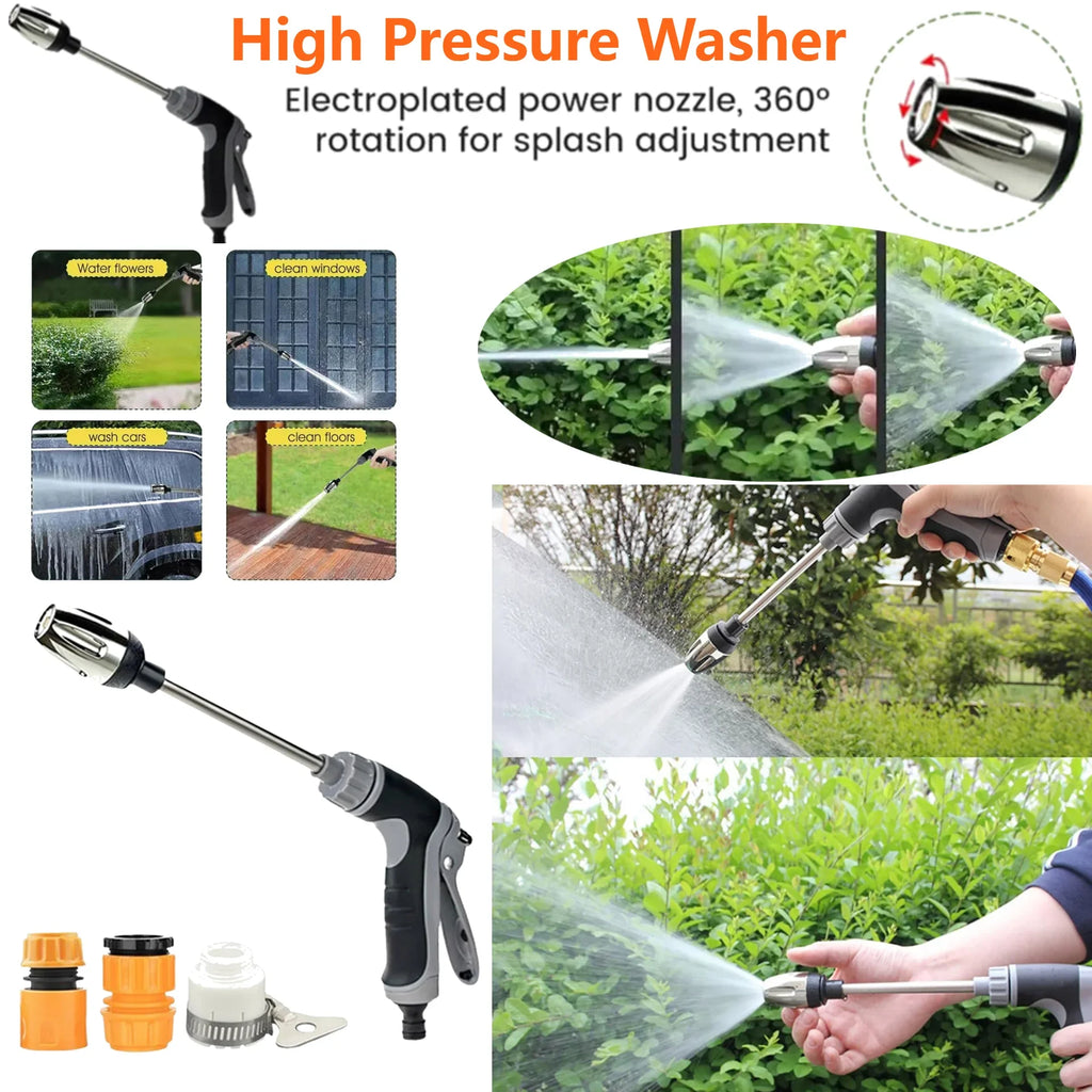 Handheld Pressure Washer 360 Rotating Garden Hose Power Gun