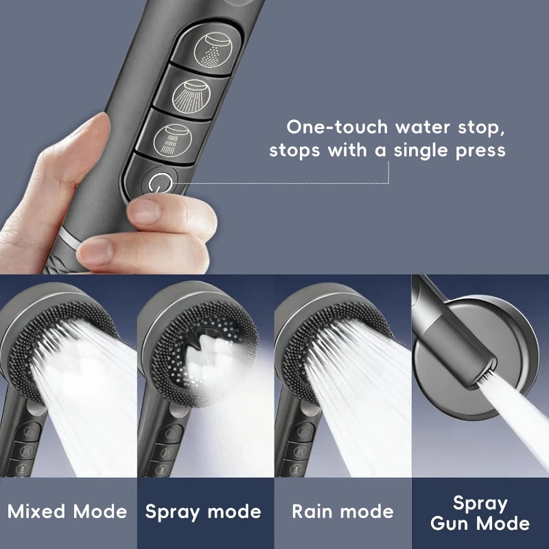 Shower Head Adjustable High Pressure Faucet Filter for Shower Spray Nozzle with Hose Bathroom Showers Accessories Zpaxo