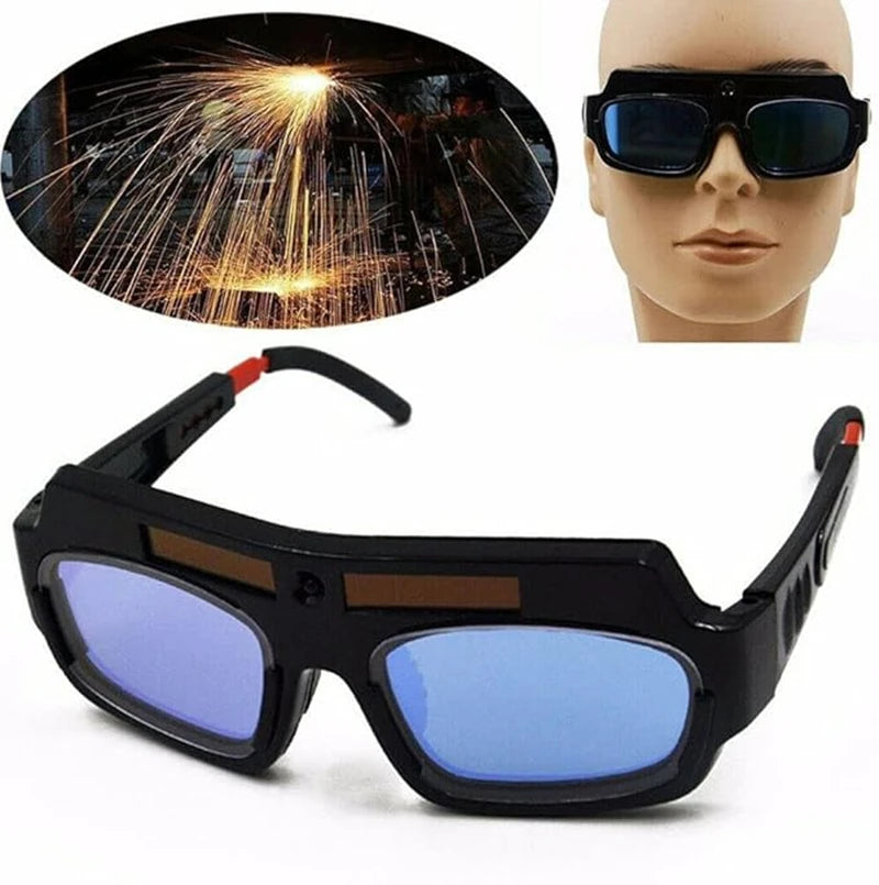 Anti-Glare Welding Glasses Solar Powered Dimming Automatic Darkening Goggles with Headband Anti-impact Soldering Glasses Zpaxo