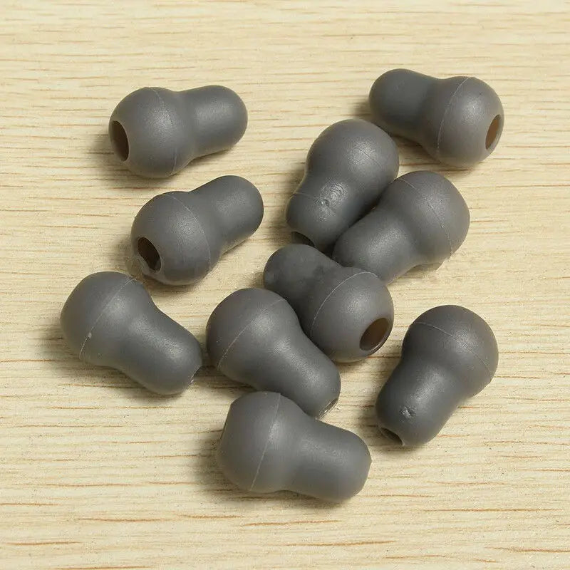 Lot Soft Silicone Black Gray Ear Tips Replacement Earplug Earpieces