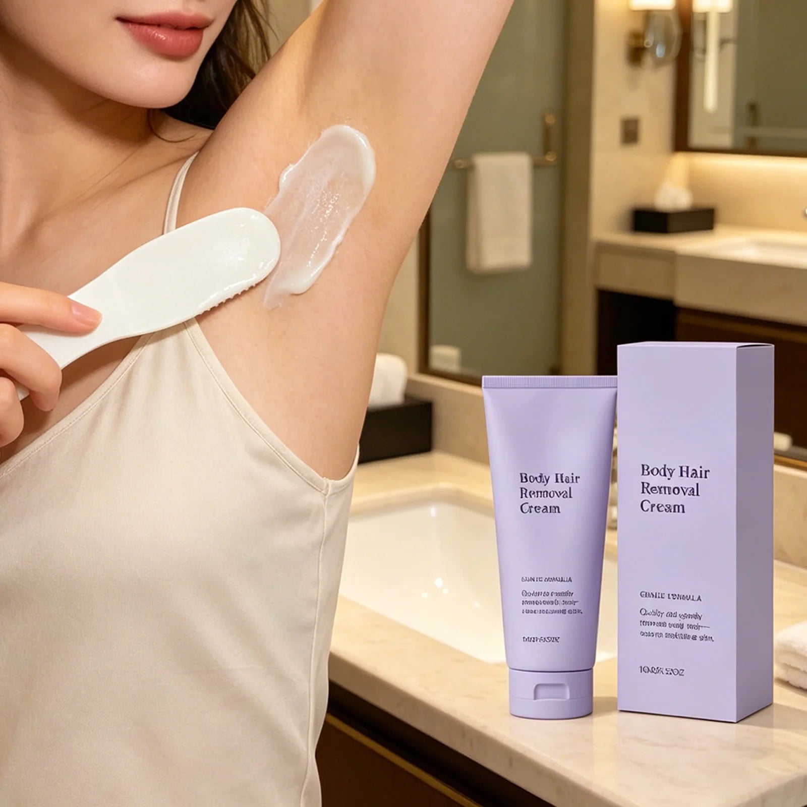 Hair Removal Cream for Women Body Hair Remover for Legs Arms Bikini Line Smooth Skin Moisturizing Shea Butter Gentle Sensitive Zpaxo