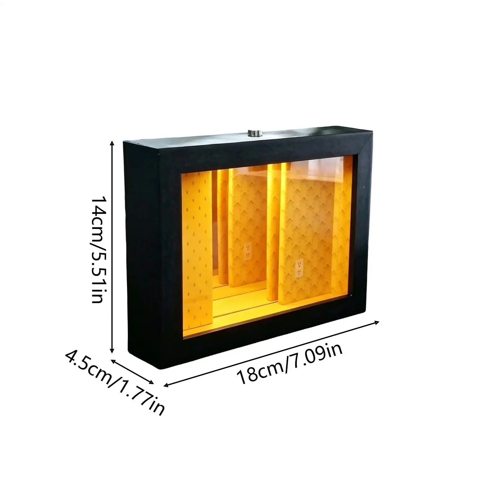 Desk Frame Decor Light Up 3D Abyss Mirror Table Decoration Desk Decoration Frame Art for Homeowners Renters Women Men Home Zpaxo