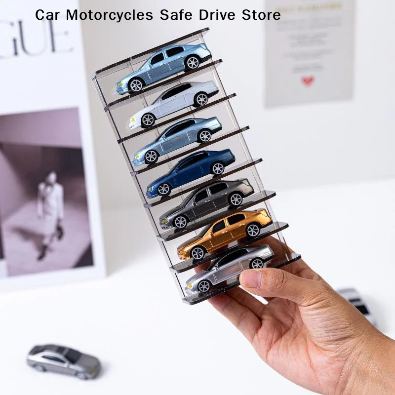Acrylic Toy Car Display Case Multi-layered Show Box Home Wall Mounted