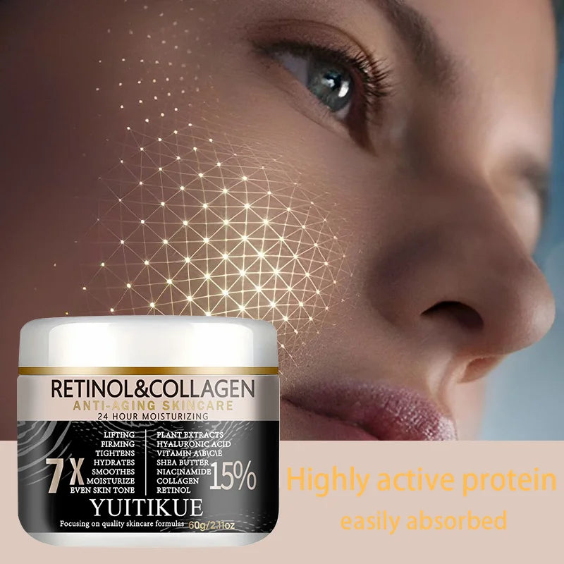 YUITIKUE Retinol Collagen Face Cream 7X Anti-Aging Moisturizer Anti-Aging Face Cream Zpaxo
