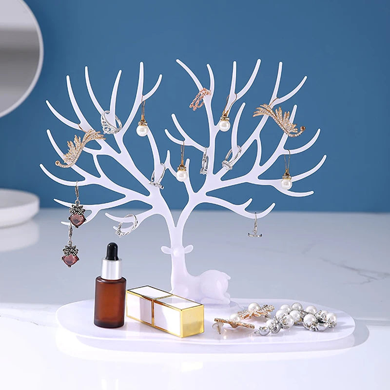Plastic Jewelry Rack Tree Shaped Earrings Necklace Bracelet Ring