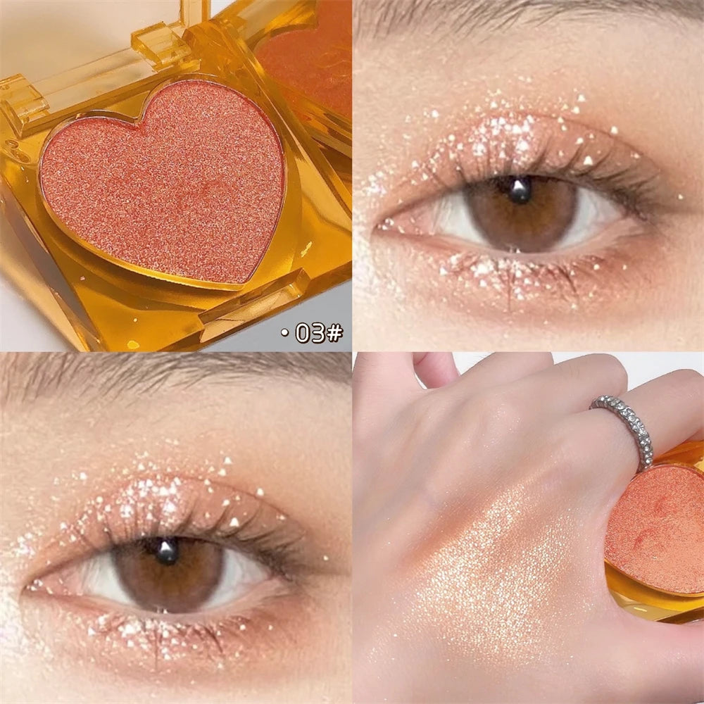 Single Color Glitter Eyeshadow Palette Pigmented Black White Shimmer Matte Brown Contour Powder Highlighter Glow Colorful Plate Zpaxo 03