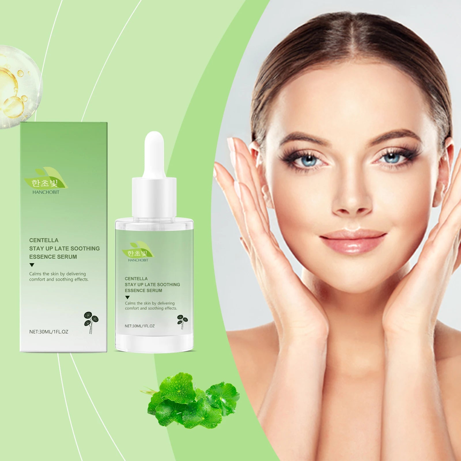 Centella Asiatica Soothing Serum - Moisturizing & Hydrating Care for Facial Skin, with Gentle Ingredients Zpaxo