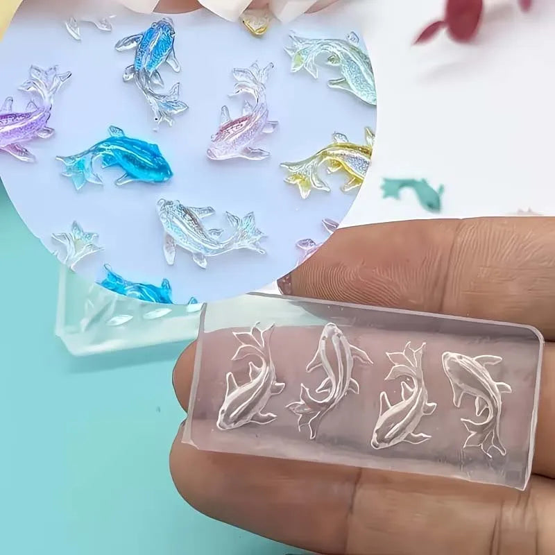 Koi Fish Silicone Resin Mold for Nail Art & Jewelry Making Silicone Resin Mold Zpaxo