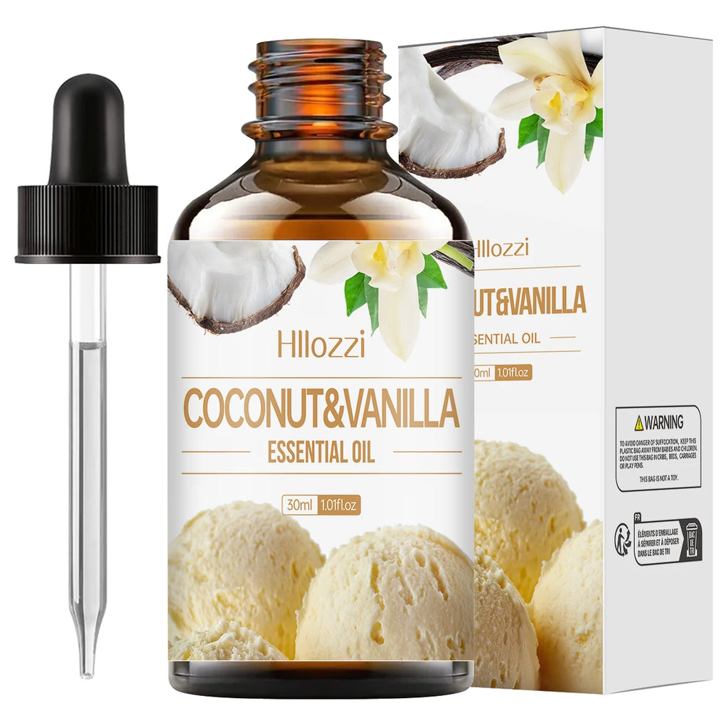 Coconut Vanilla Essential Oil Long-lasting Fragrance Aromatherapy Zpaxo 30ML COCONUT VANILLA Other coconut