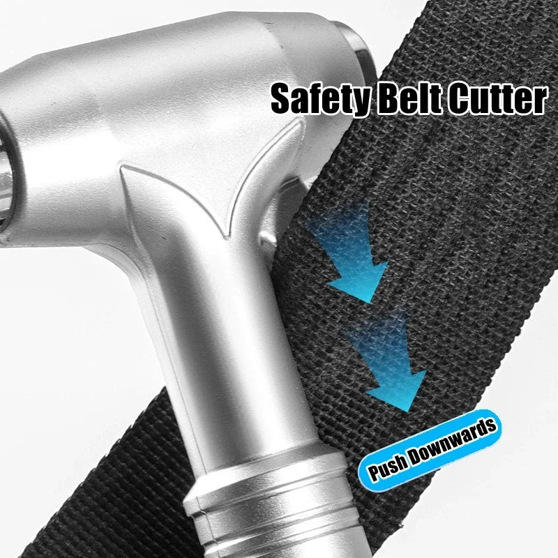 Car Safety Hammer Headrest Mounted Window Breaker Seat Belt Cutter Zpaxo