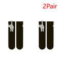 1-2Pairs Funny Cotton Socks with Fuzzy Balls Cartoon Animal Socks Breathable Cat Middle Tube Socks Novelty Gifts for Cat Lovers Zpaxo B-2Pairs One Size