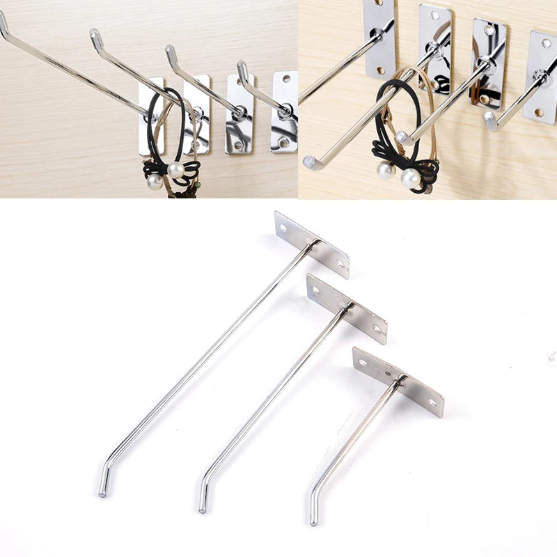 Hole Board Hook Steel Oblique Hanger Shelf Hardware Tool Wall Mounted