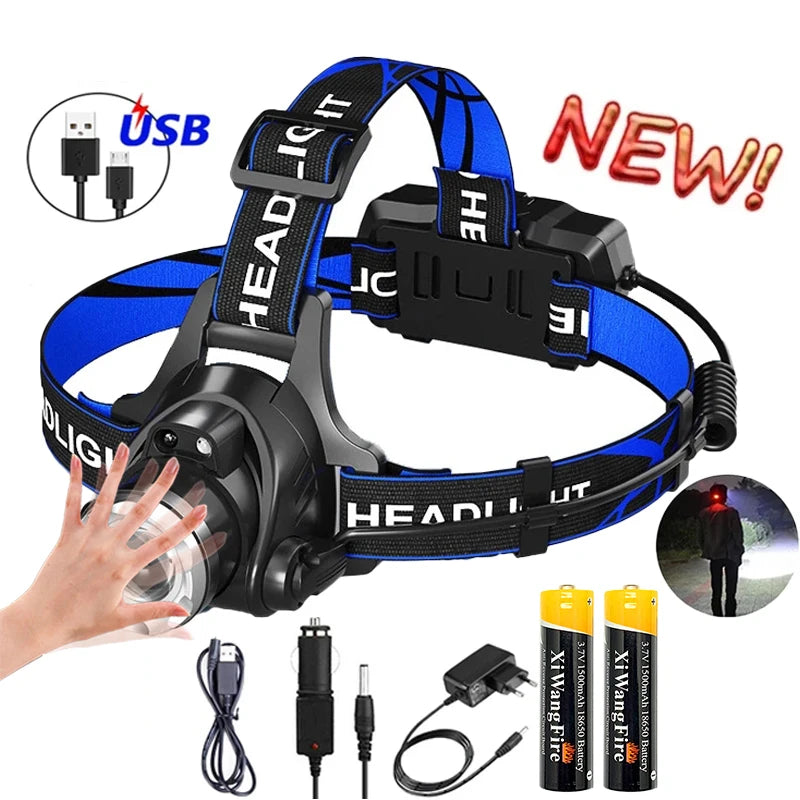 KDULIT 10W LED Zoom Headlamp – Rechargeable Camping Headlight