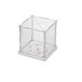 Rotating Stackable Display Case - Organizer & Storage Box for Blind Box Toys, Action Figures, and Collectibles Zpaxo M WHITE-1pcs