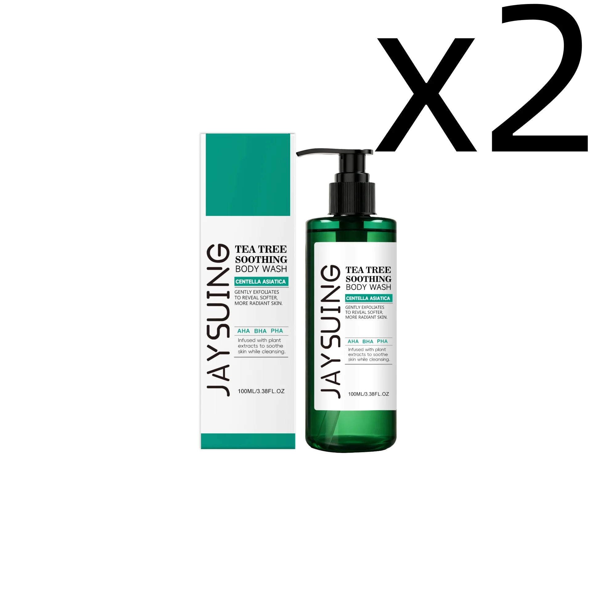 Centella Tea Tree Body Wash – Soothe & Repair Skin Barrier Body Wash Shower Gel Zpaxo 100ml Boxed X 2PCS Moisturizing