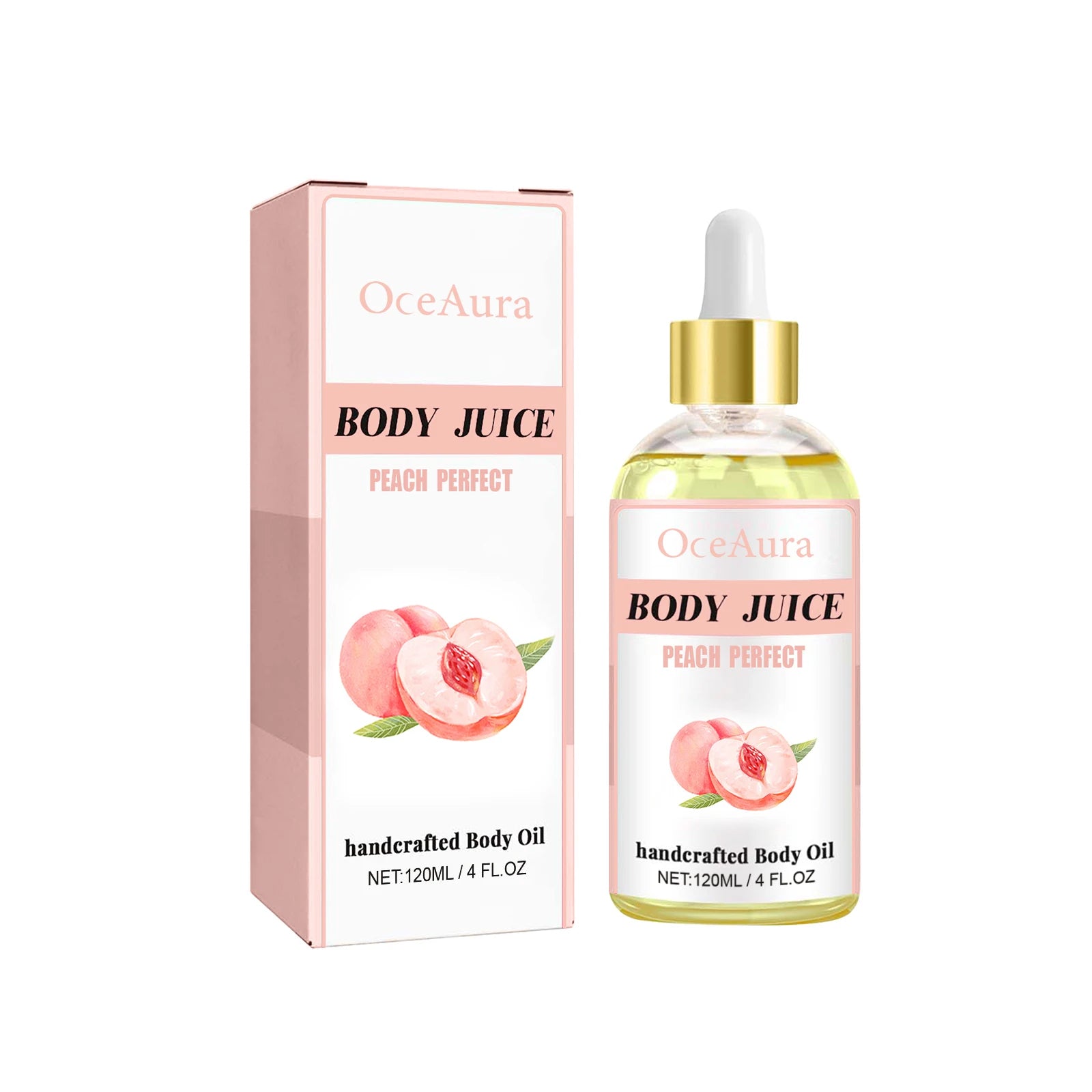 OceAura Sweet Fragrance Body Oil – Moisturizing & Nourishing Fragrance Body Oil Zpaxo Peach