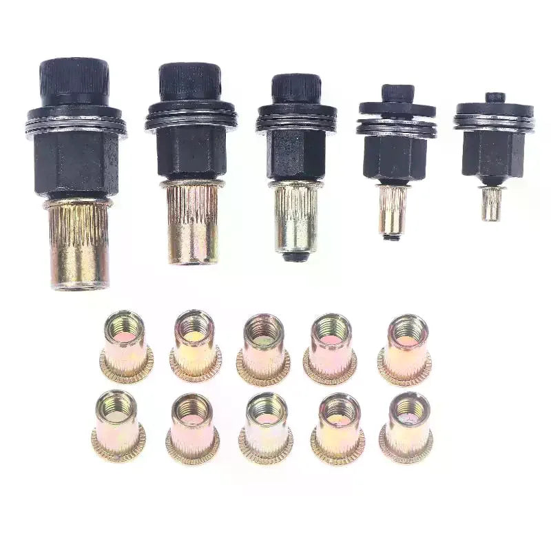 Simple Installation Hand Rivet Nut 11Pcs Manual Riveter Nut Tool Accessory For Nuts M3 M4 M5 M6 M8 M10 M12 Zpaxo