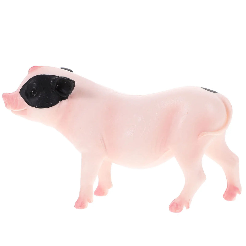 Realistic Simulation Pig Plastic Animal Decor Small Ornament Room