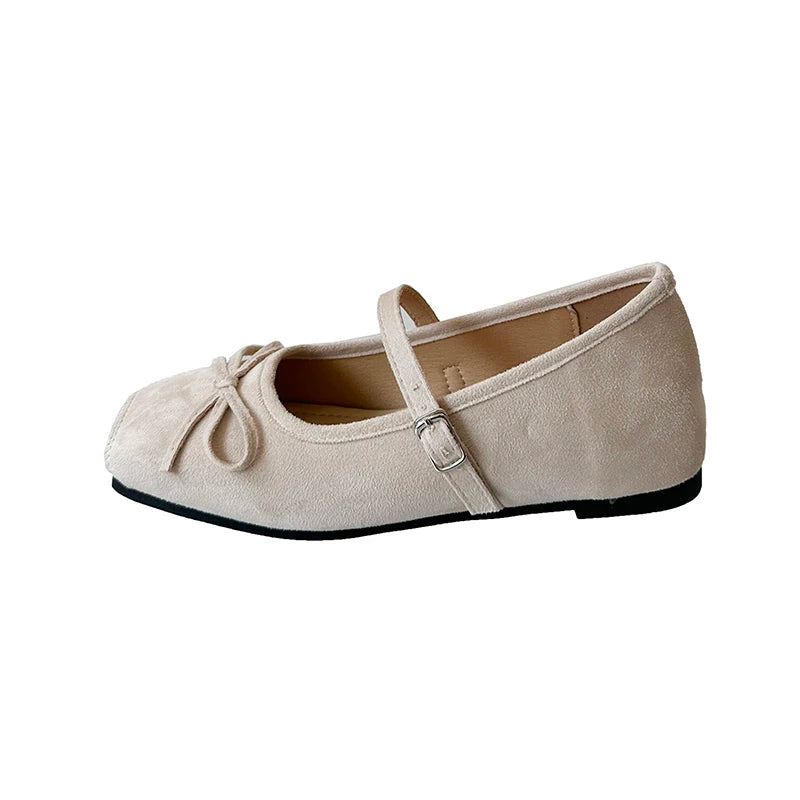 Spring Butterfly-knot Women Ballet Shoes Fashion Outdoor Dress Female
