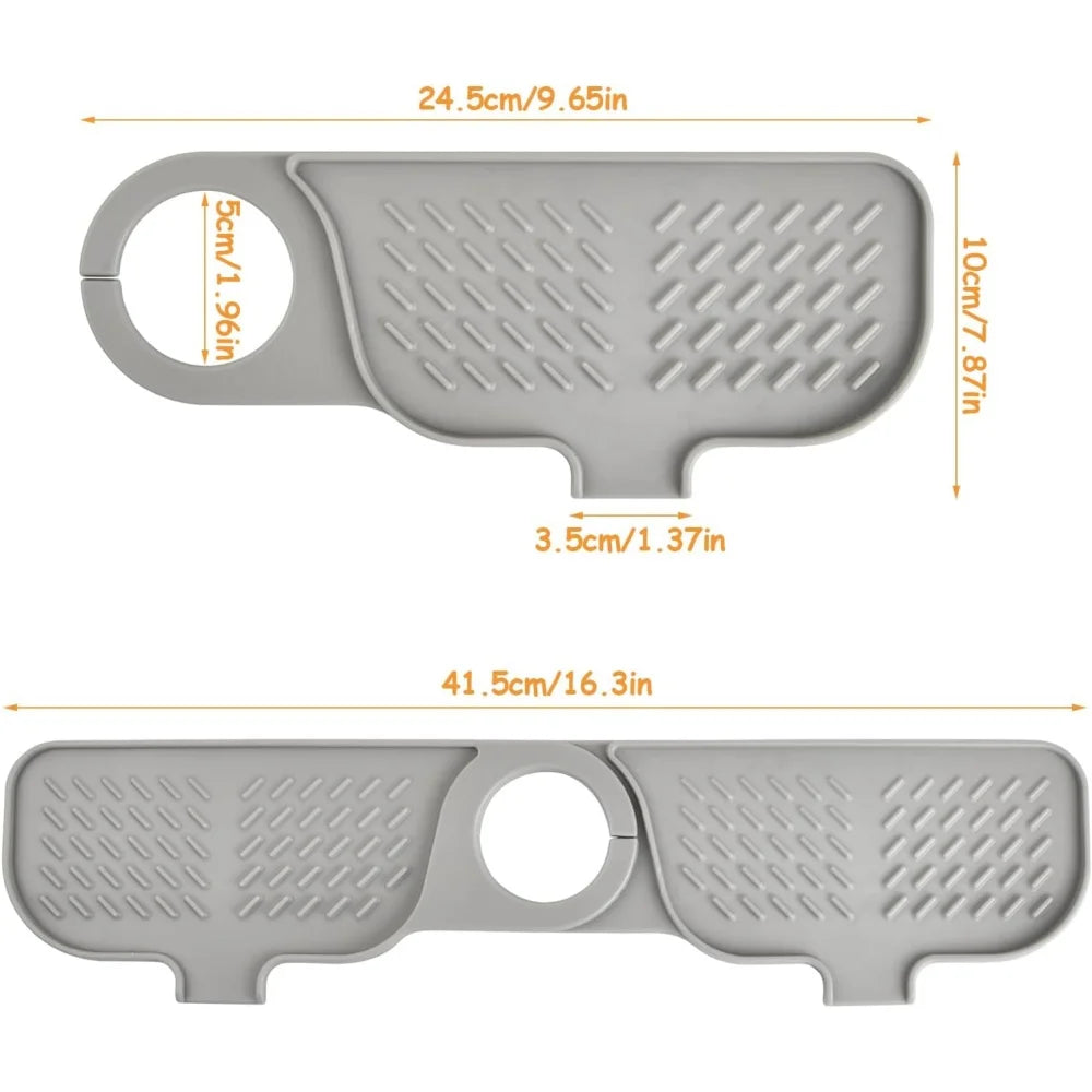 Convenient Silicone Countertop Protector Faucet Absorbent Pad Drip Zpaxo