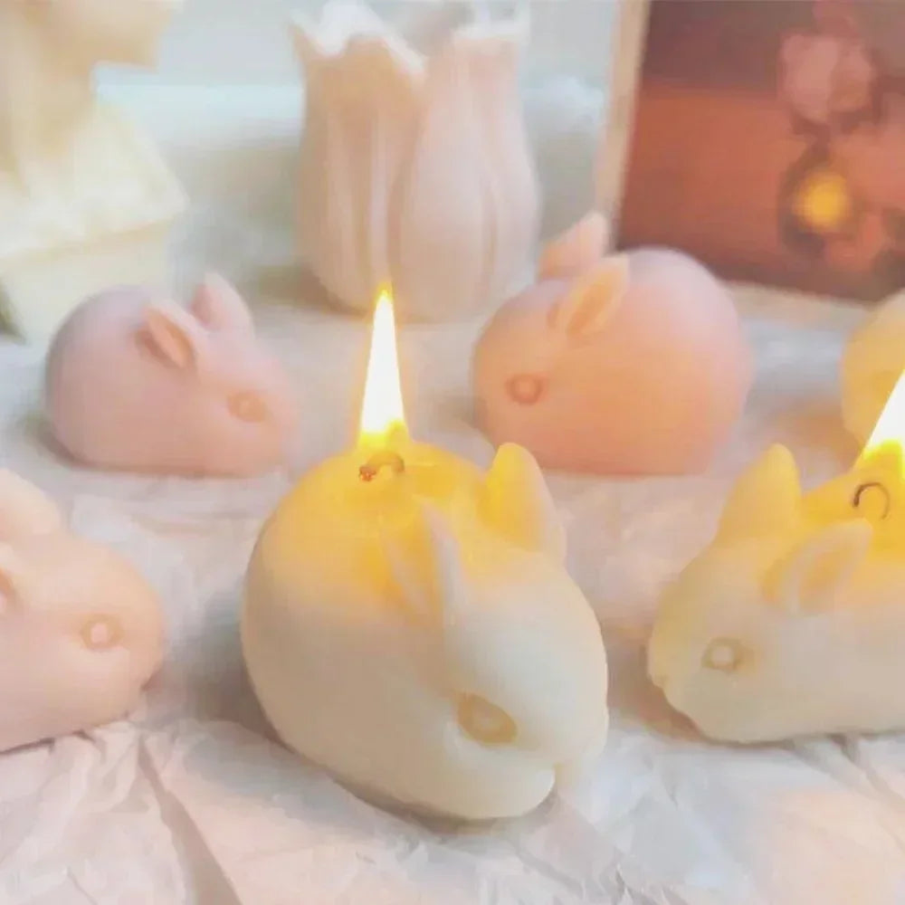 3D Rabbit Silicone Mold – Candle, Soap, Chocolate & Cake Silicone Craft Mold Zpaxo