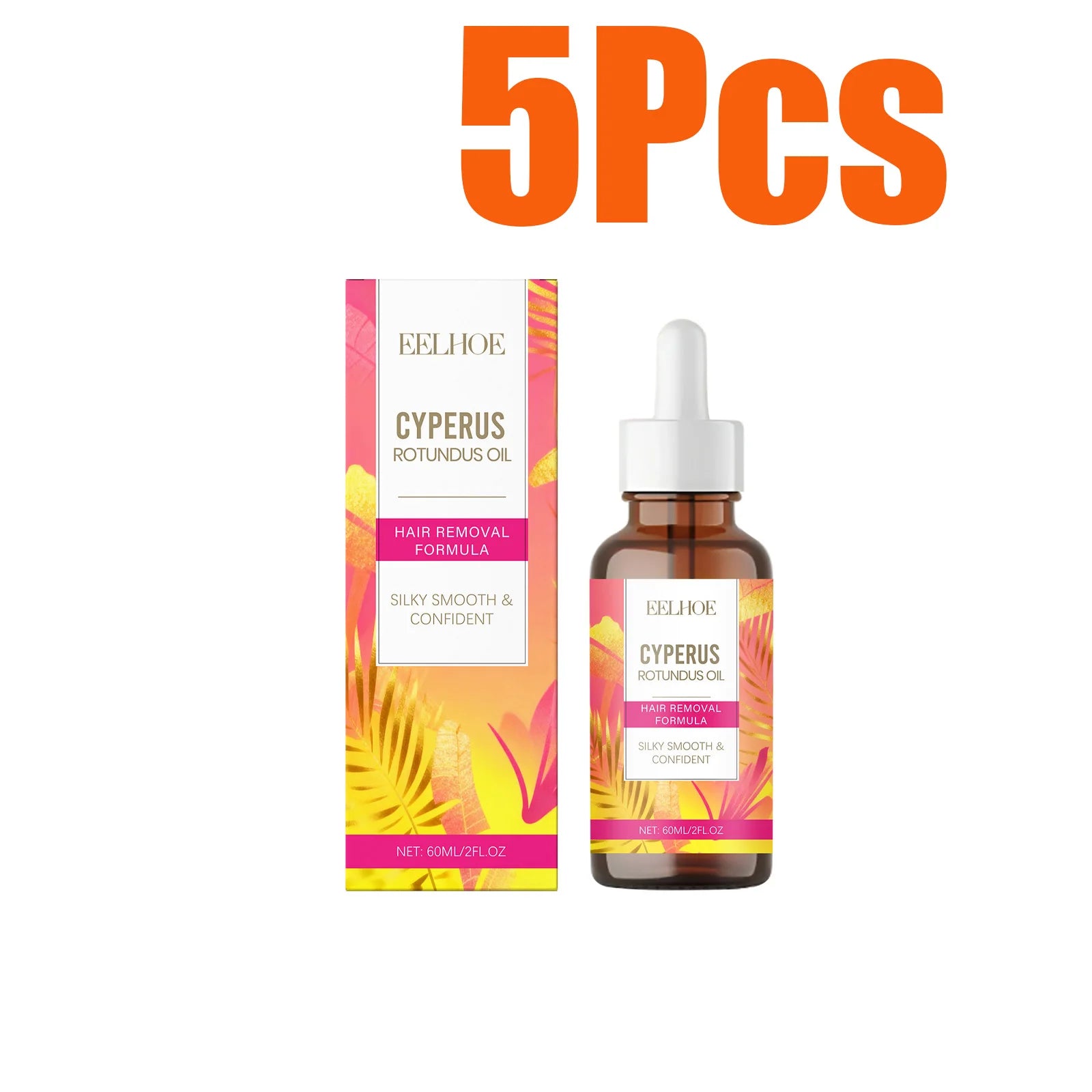 Cyperus Rotundus Oil – Hair Growth Inhibitor & Post-Wax Soothing Hair Removal Aftercare Oil Zpaxo 5 x 60ml Boxed