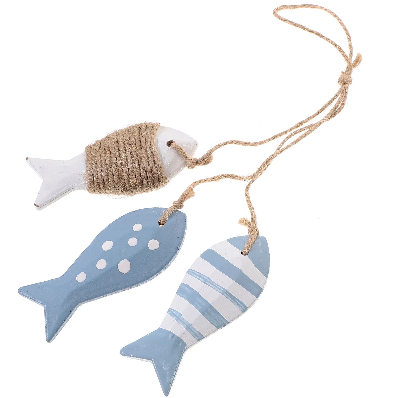 Eco Friendly Wooden Fish Hanging Ornament Festive Home Decor