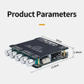 Wireless Bluetooth-compatible 5.1 Audio Digital Power amplifier 50Wx2 Stereo board Bluetooth-compatible Amp Amplificador Zpaxo Default Title
