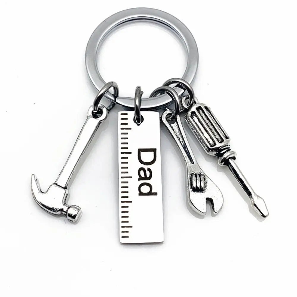 Dad Letters Dad Letters Keychains Hammer Wrench Dad Letters Keyring Papa DIY Jewelry Father's Day Pendant Tassel Hanging Pendant Zpaxo dad
