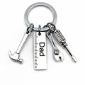 Dad Letters Dad Letters Keychains Hammer Wrench Dad Letters Keyring Papa DIY Jewelry Father's Day Pendant Tassel Hanging Pendant Zpaxo dad