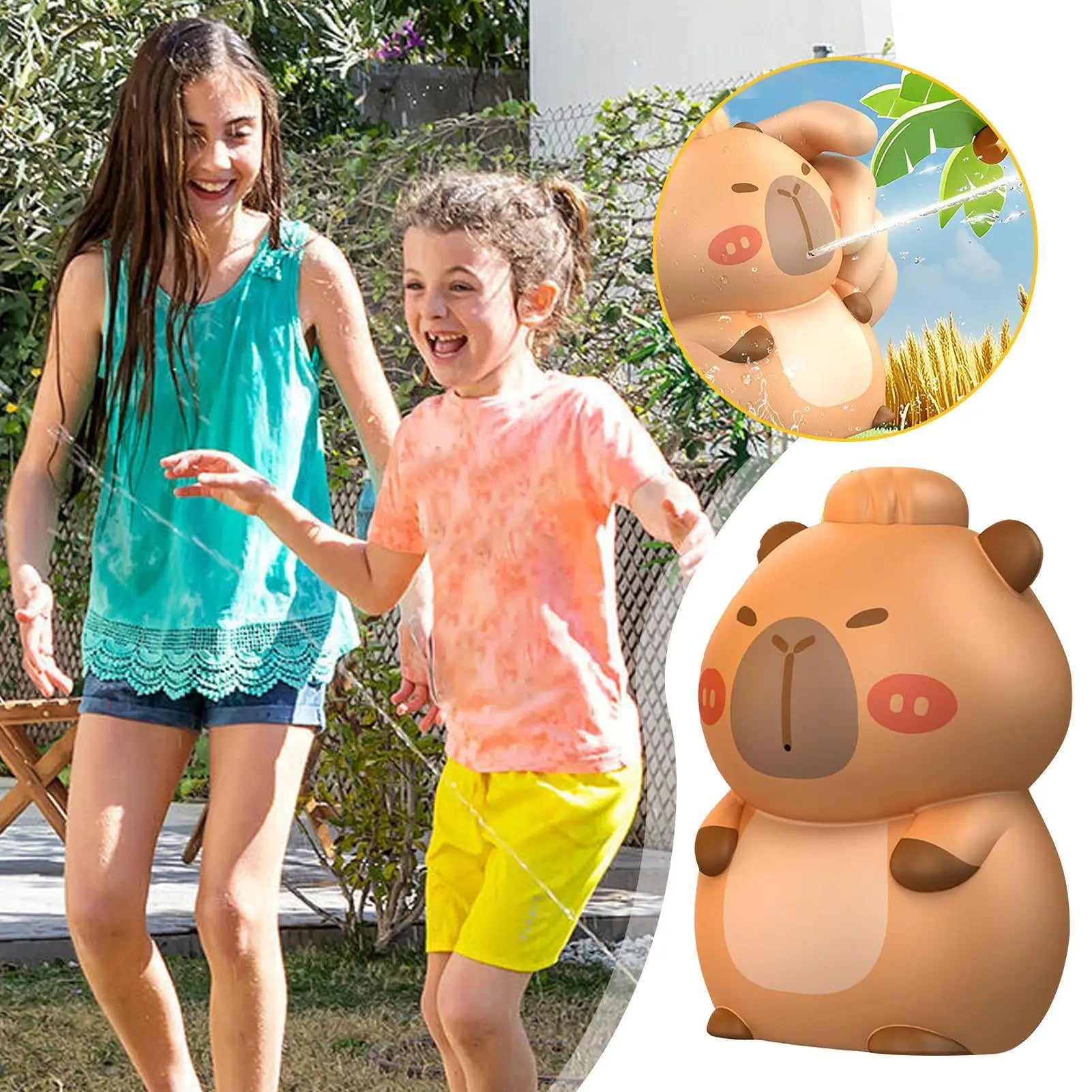 Water Squirt Toys Fighting Outdoor Interactive Funny Capybara Shape Zpaxo