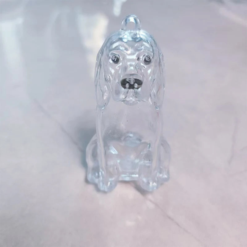 Dog Hair Storage Pendant Keychain Transparent Cat Fur Keepsake