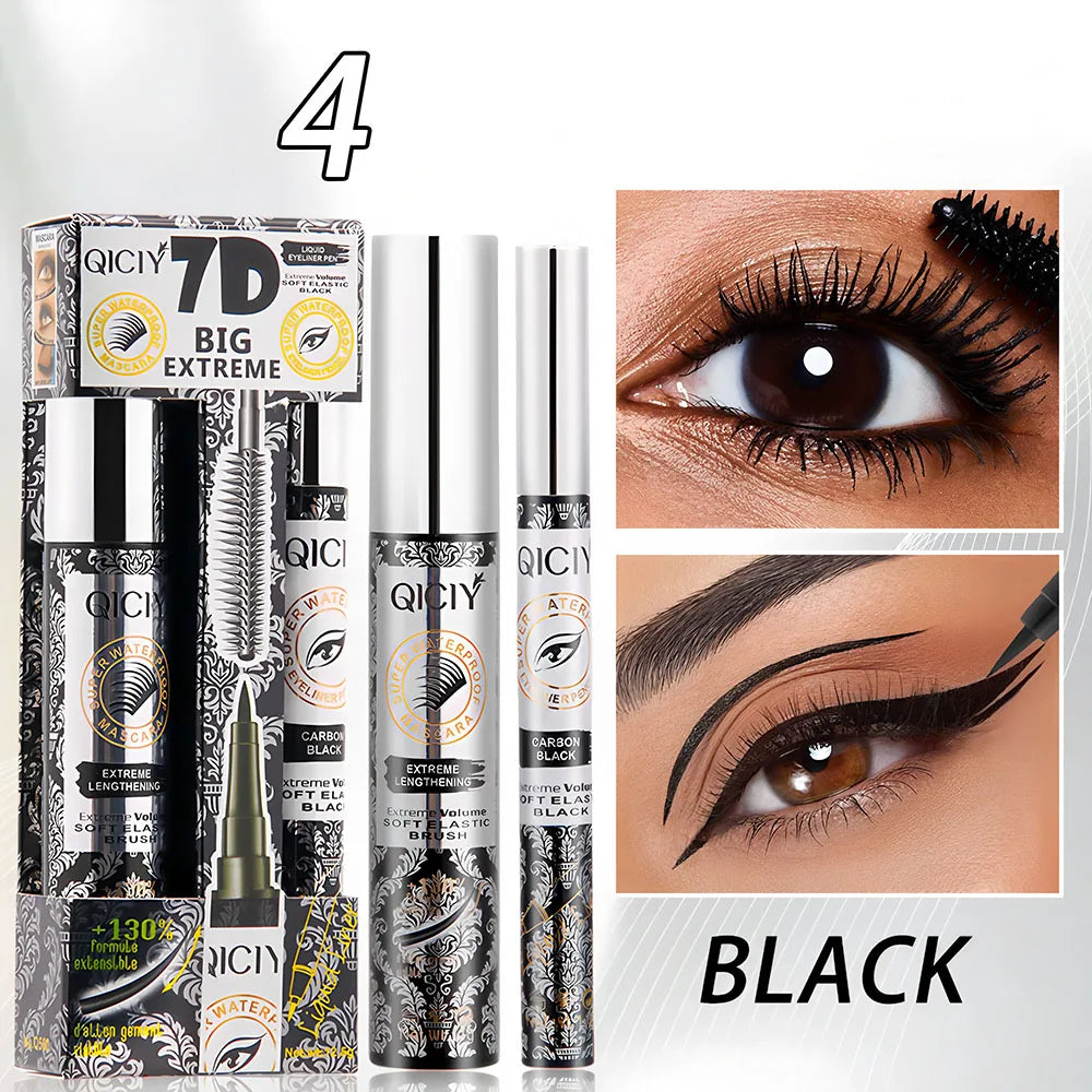 2-in-1 Eye Black+eyeliner Pen Waterproof Sweat Resistant Lasting 24