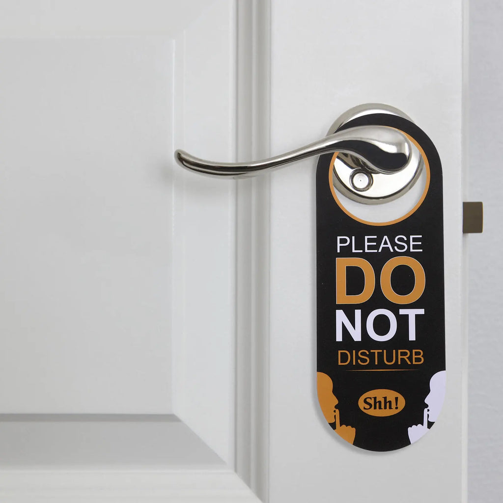 Do Not Disturb Door Hanger Sign Sturdy PVC Double Sided Hotel Room