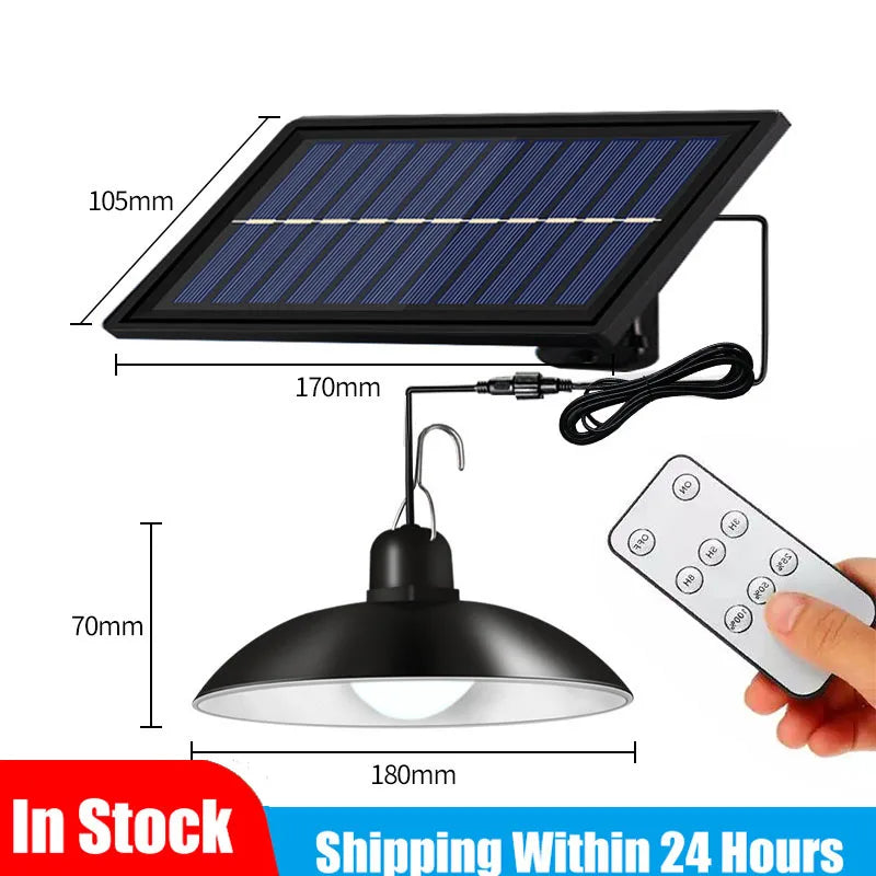 Double Head Outdoor Solar Pendant Light Waterproof LED Lamp with Motion Sensor Split Remote Control for Garden Shed Lighting Zpaxo Single-With Remote White China Mainland