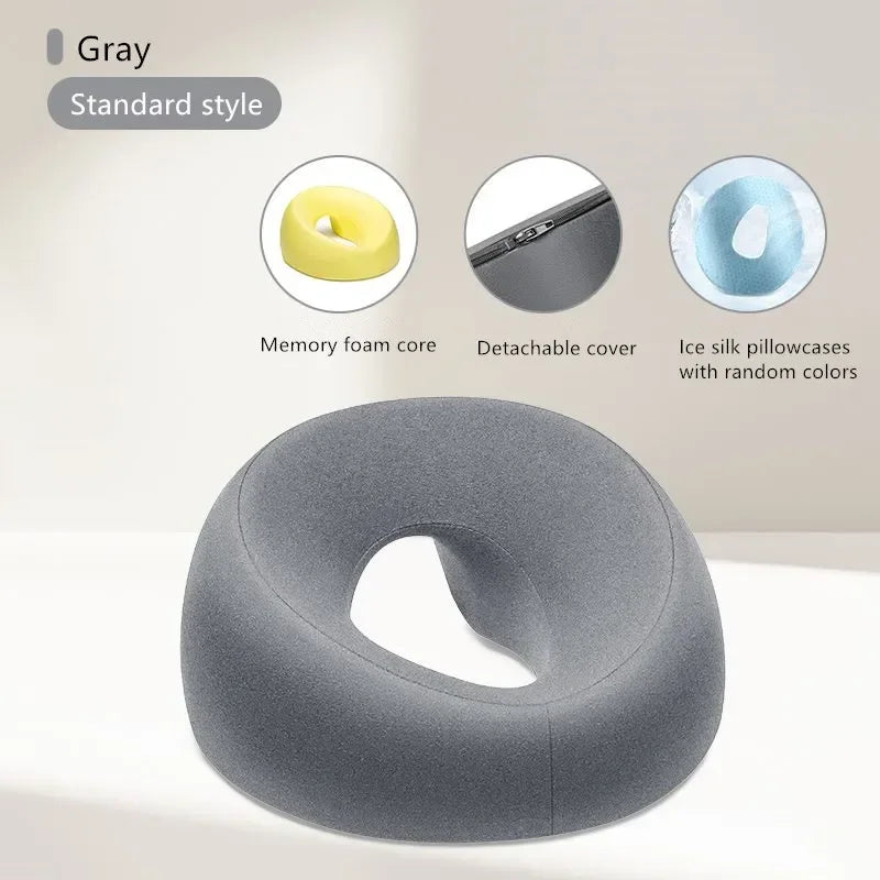 Massage Face Rest Pillow for Beauty Salon Ergonomics Lying Down Pillow Memory Foam Breathable Head Rest Support Pillow Zpaxo gray