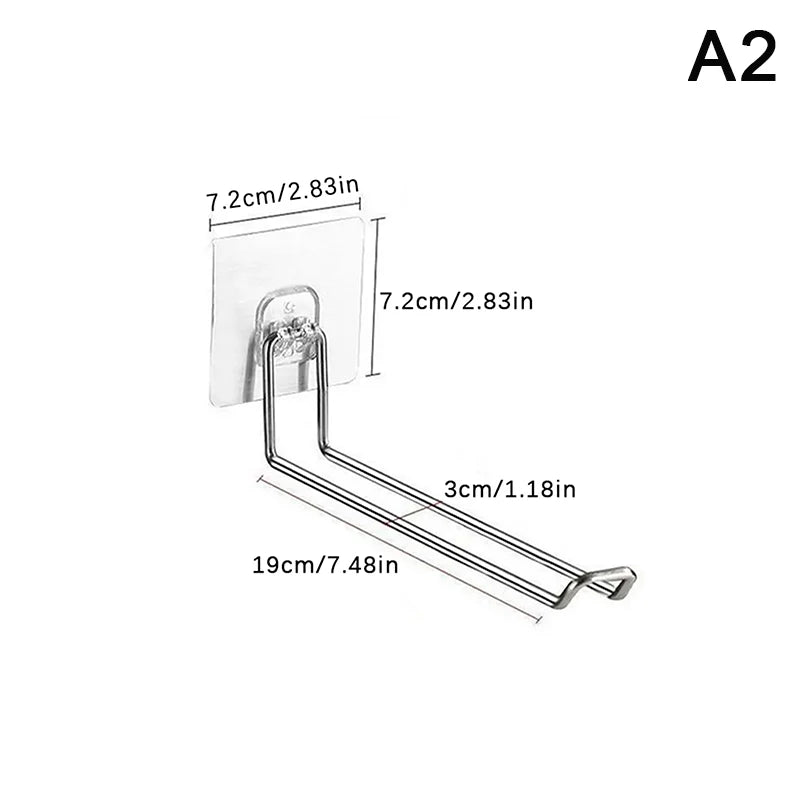 ▶1PCS Versatile Wall-Mounted Foldable Clothes Hanger Rack Windproof Anti-Slip Space-Saving Organizer for Home Storage Zpaxo A2